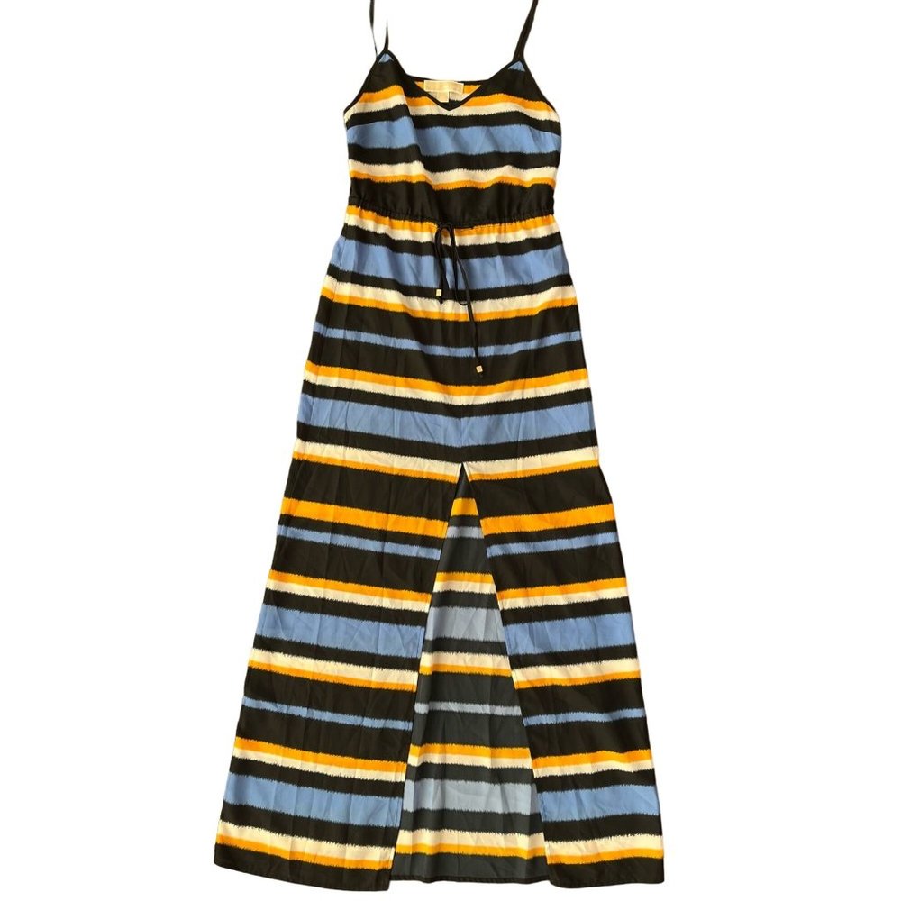 Michael Michael Kors‎ XXS Striped Crepe Maxi Dress